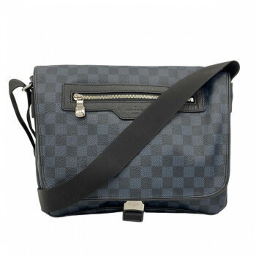 Louis Vuitton shoulder bag Damier Cobalt Match Point Messenger Black